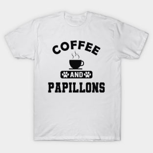 Papillon Dog - Coffee and papillons T-Shirt